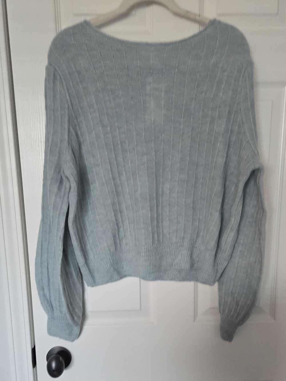 Treasure & Bond Ice Blue Ribbed Boatneck Sweater